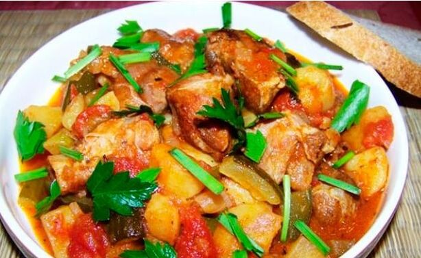 گوشت با سبزیجات